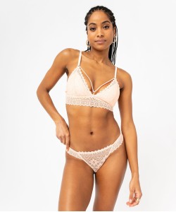 Culotte en dentelle fleurie femme